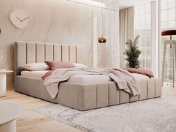 Łóżko tapicerowane z pojemnikiem SFG0116 P 180x200 Welur