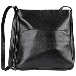 Torebka skórzana listonoszka DAN-A T232 czarna