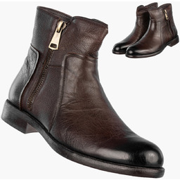 Buty Męskie JOHN DOUBARE Skórzane Botki Trzewiki Brązowe