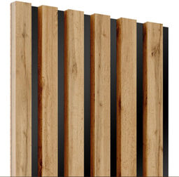 PANEL LAMELOWY 41x190x2750 Dąb Naturalny Czarna Płyta