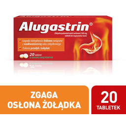Alugastrin do ssania miętowe, 20 tabletek