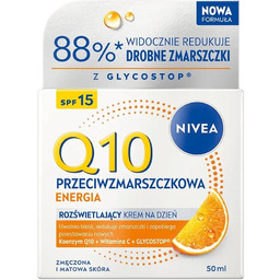 Q10 Przeciwzmarszczkowa Energia rozświetlający krem na dzień SPF15