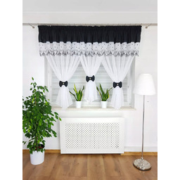 Firanka Gotowa Haft Kokardki Do Salonu Sypialni