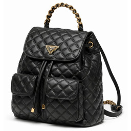 GUESS GIULLY FLAP PLECAK DAMSKI PIKOWANY CZARNY 27x27x11