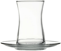 Komplet szklanek ze spodkami Heybeli 8-elementowy Pasabahce