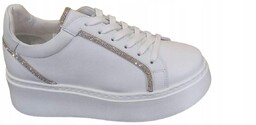 Białe sneakersy półbuty Karino 4969 skóra