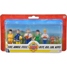 Simba 109252538 strażak Sam, zestaw 6 figurek, 2-krotne