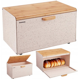 Chlebak Pojemnik Chleb Pieczywo Drewno 2 x Pokrywa