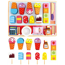 Drewniana Lodziarnia Sklep Stoisko Z Lodami Gałki Lody