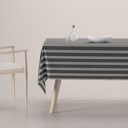 Obrus prostokątny, czarno-beżowe pasy, Scotti