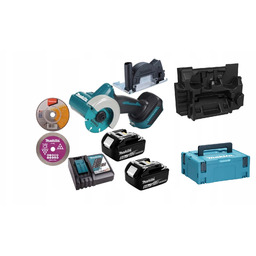 Makita Przecinarka szlifierka Piła Led 18V DMC300RTJ+3xTarcze+2xAKU 5AH+ŁAD