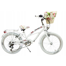 Piękny Aluminiowy Biały Rower 20 Cali beach cruiser