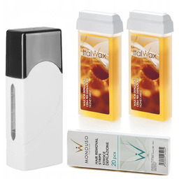 Depilacja zestaw 2x wosk rolka ItalWax HONEY podgrzewacz