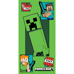 Jerry Fabrics Ręcznik plażowy 70x140 Minecraft Creeper Coming
