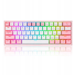 Klawiatura gamingowa Redragon Fizz Pro (biało-różowa)