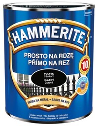 HAMMERITE Farba na rdzę Połysk Czarny 0,7L