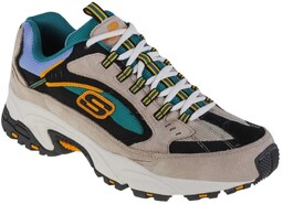 Skechers Buty Męskie Sneakersy Stamina Cutback beżowe skóra