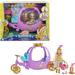 Royal Enchantimals Muñeca pony con carruaje real, mascota