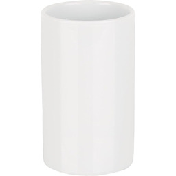 Spirella Kubek z kamionką rurą z zębami, biały