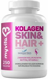 Kolagen Skin&Hair Complex, Włosy Skóra Paznokcie, Myvita, 250