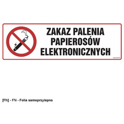 NC090 - Zakaz palenia papierosów elektronicznych 750x250