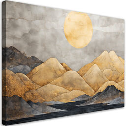 Obraz - Złote góry krajobraz abstrakcja 60x40
