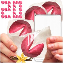 Ciasteczka z wróżbą Różowe Podziękowania dla Gości Ciastko