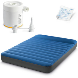 Materac dmuchany turystyczny dwuosobowy z pompką Intex 64012