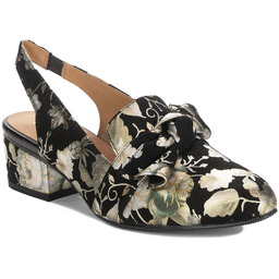 Maciejka Czółenka Damskie Czarne W Kwiaty-37