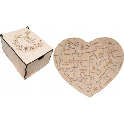 PERSONALIZOWANE PUZZLE WALENTYNKI SERCE 20 POWODÓW DLACZEGO CIĘ