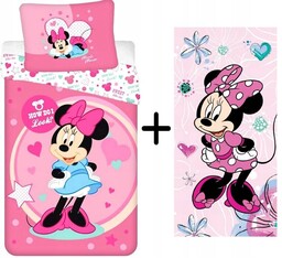 Pościel bawełniana Minnie 140x200 Ręcznik Myszka Minie Disney