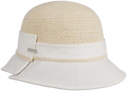 Kapelusz Tekstylny Tiamina by Seeberger, biały, One Size