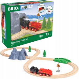 Brio. Zestaw z kolejką na parę na baterie