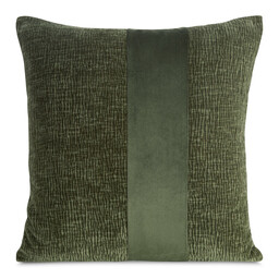 Eurofirany Poszewka dekoracyjna 45x45 Carla 01 oliwkowa szenilowa