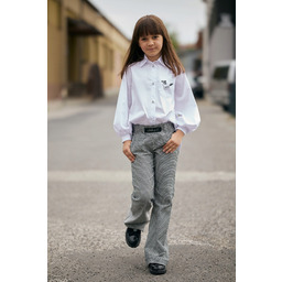 Spodnie Chill Out Dzwony W Pepitkę Na Gumie