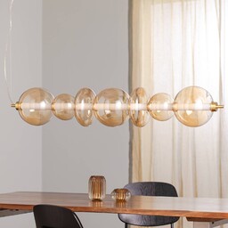 Lampa wisząca szklana Daphne Eko-Light, kremowy / amber,