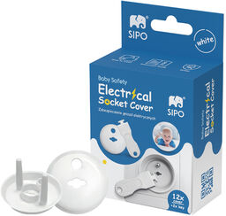 Sipo, zabezpieczenie gniazd elektrycznych, zaślepki do kontaktów, białe,