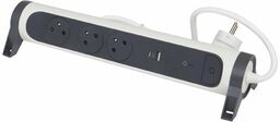 Przedłużacz obrotowy, 3x2P+Z z USB A+C, z ogranicznikiem