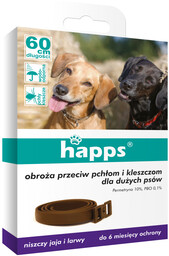 Obroża Happs przeciw pchłom i kleszczom dla dużych