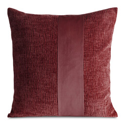 Eurofirany Poszewka dekoracyjna 45x45 Carla 02 bordowa szenilowa