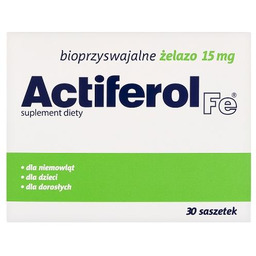 Actiferol Fe Bioprzyswajalne żelazo 15 mg, 30 sasz.
