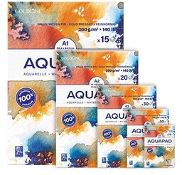 Blok do akwareli Aquapad, 15 arkuszy, 300 g,