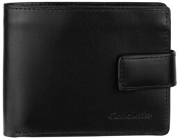 Czarny składany portfel męski skórzany Canaletto PM1501s163 RFID