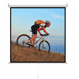 EKRAN RĘCZNY PÓŁAUTOMAT 1:1 213x213cm MS-84