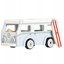 Drewniany kamper retro, wakacyjny samochód, zabawka dla dzieci,