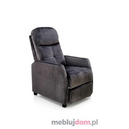 Fotel relaksacyjny FELIPE 2 Velvet Halmar Czarny