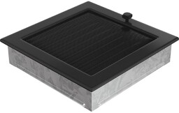 Kratka Wentylacyjna Kominkowa 22X22 Czarna Z Żaluzją