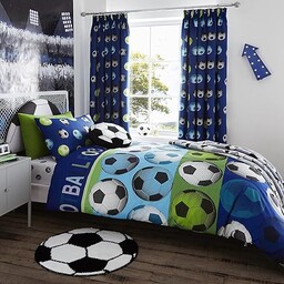 Catherine Lansfield Football Blue Komplet pościeli 140x220+65x65