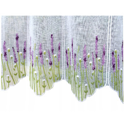 Zazdrostka kuchenna firana do kuchni Wrzosy kwiaty Haftowana