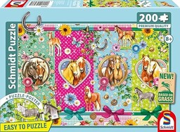 Alles fürs Pferdeglück: Kinderpuzzle Graspappe Standard 200 Teile